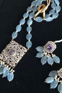Ice Blue Long Necklace